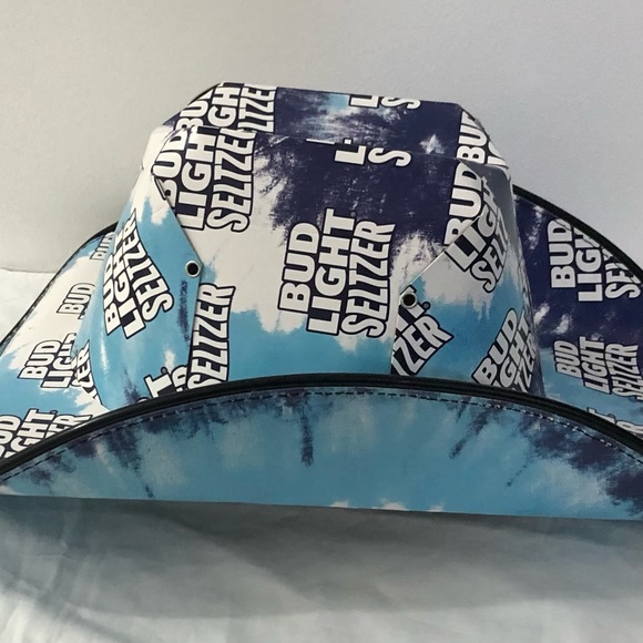Bud Light Seltzer stacked cardboards Cowboys blue sky hat - Picture 4 of 4